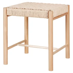 Abano Hocker aus Naturgeflecht - Pappelholz