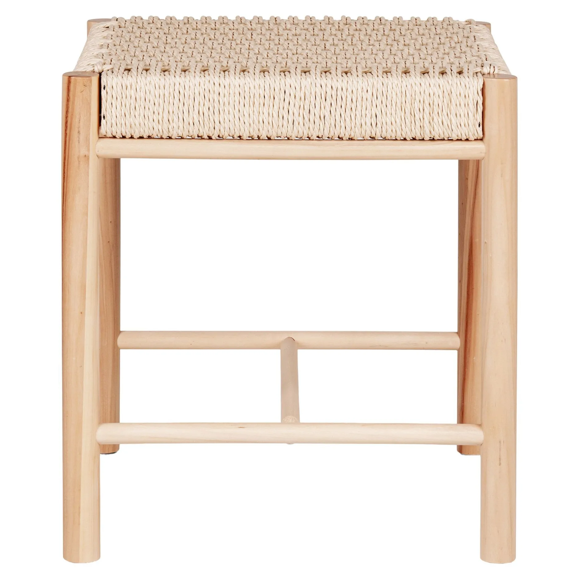 Abano Hocker aus Naturgeflecht - Pappelholz