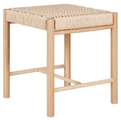 Abano Hocker aus Naturgeflecht - Pappelholz