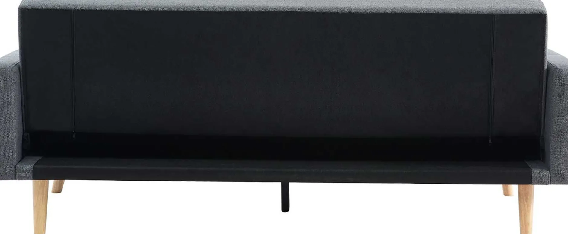 Adana Graues Schlafsofa | Eukalyptusgestell | Kaltschaummatratze | 84x214x84cm