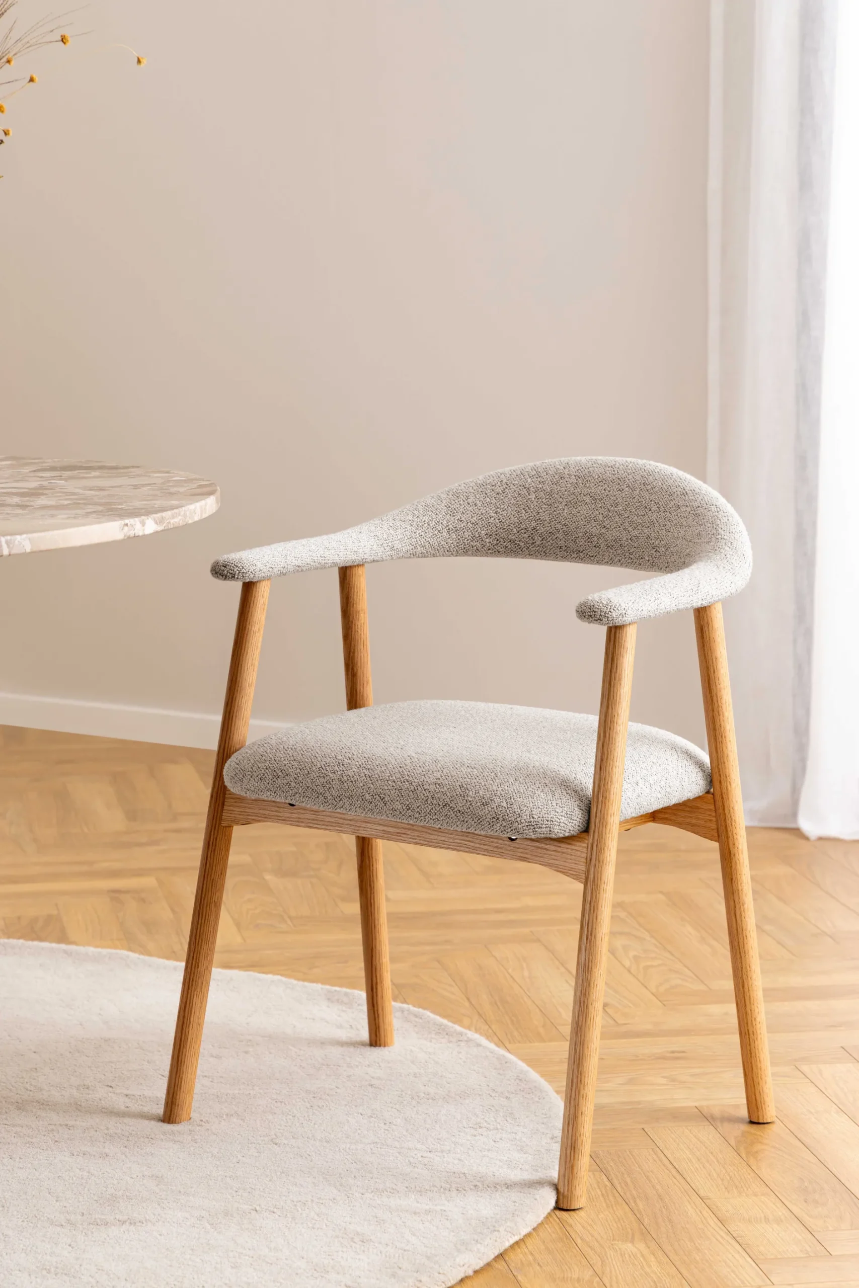 Addi Sessel Monza Beige: Eiche Basis