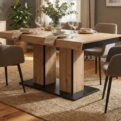 Agnette Esstisch 140/220x90 cm-artisan Eiche