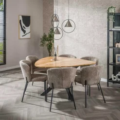 Akazienholz Dreieck Esstisch 135x135cm | Mattlackierung