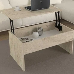 Akilli Couchtisch | 100 % MELAMIN | Travertin
