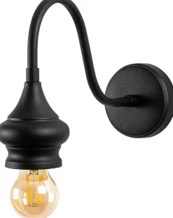 Alaaddin Wandleuchte | METALLGEHÄUSE | Schwarz