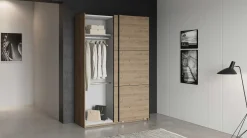 Alhambra Kleiderschrank - 148x60x223,70 cm - Braun/ Spanplatte