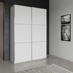 Alhambra Kleiderschrank - 148x60x223,70 cm - Weiß/Spanplatte