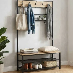 Alizee Kleiderschrank - 100x40x180cm - Eiche Dekor/schwarz