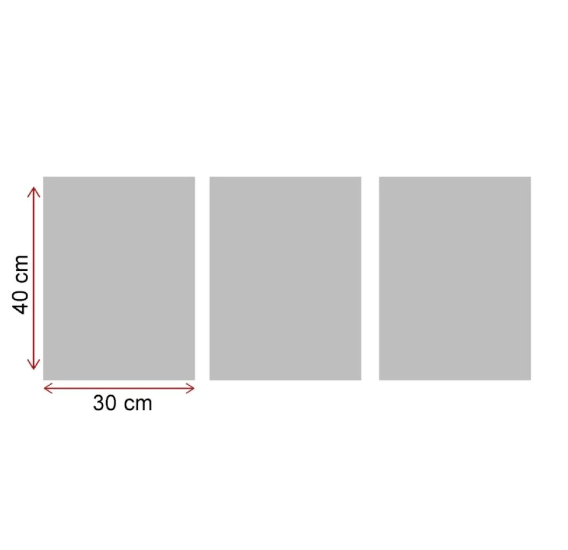 Alkmene Dekoratives MDF-Gemälde (3-teilig) | 100 % MDF | 94 x 40 cm