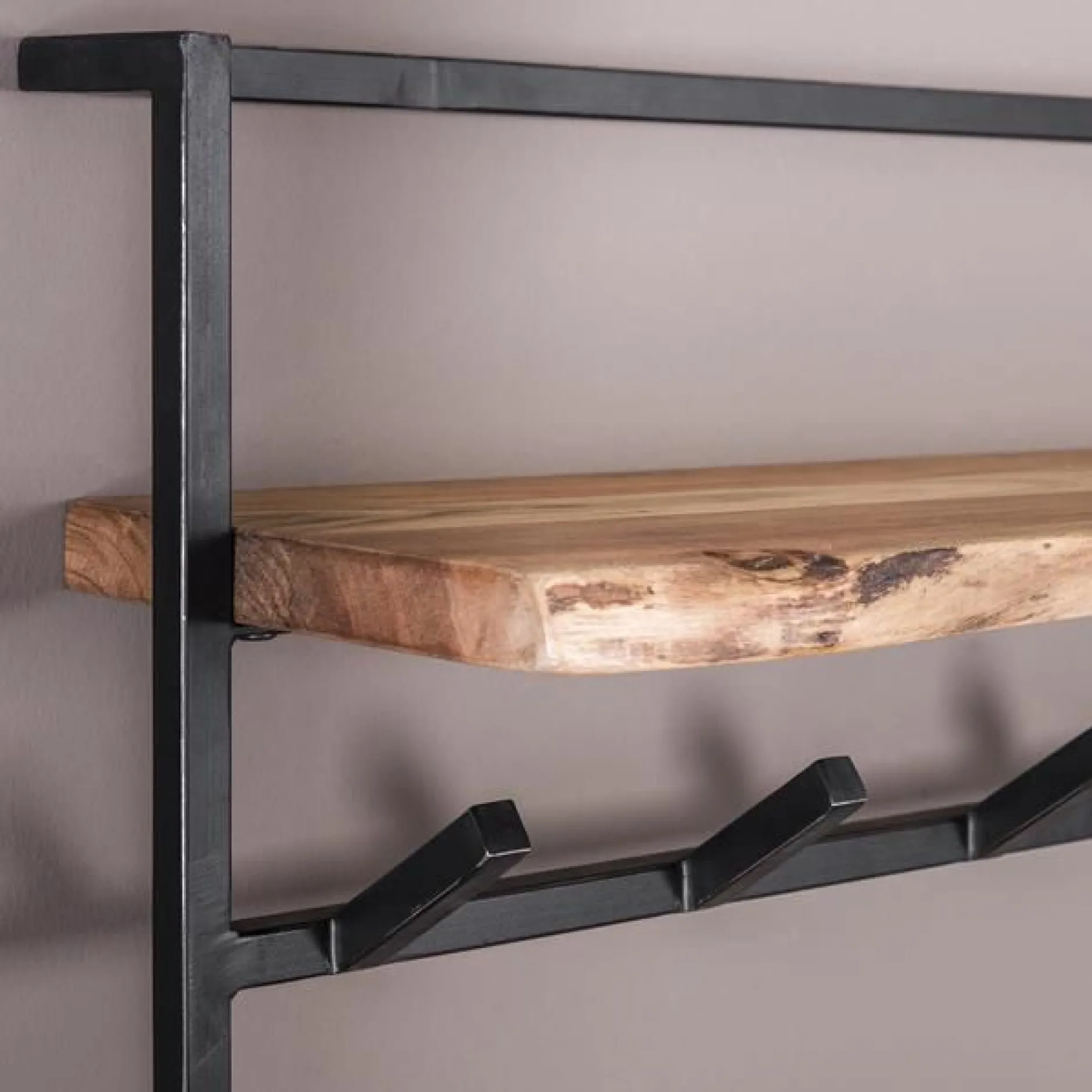 AllistairWandgarderobe - Akazie/Metall