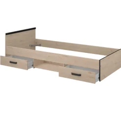 AlmaKinderzimmer : Bett 90x200cm, Nachttisch, Kommode - Eiche Dekor