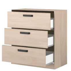 AlmaKinderzimmer : Bett 90x200cm, Nachttisch, Kommode - Eiche Dekor