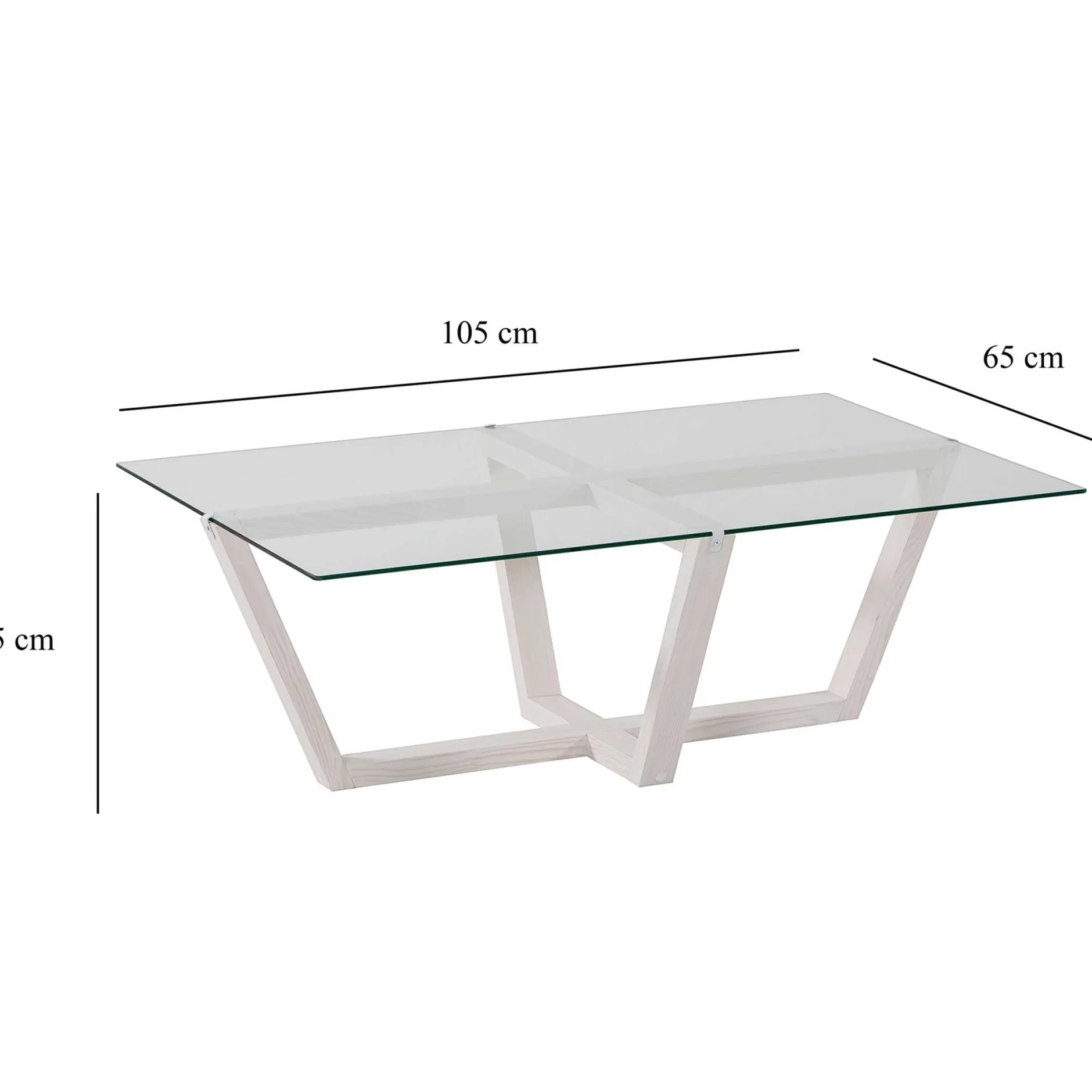 Amalfi Couchtisch | GEHÄRTETES GLAS | Weiß