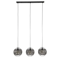 Amory Hängeleuchte für 3 Lichtquellen-schwarz/braun