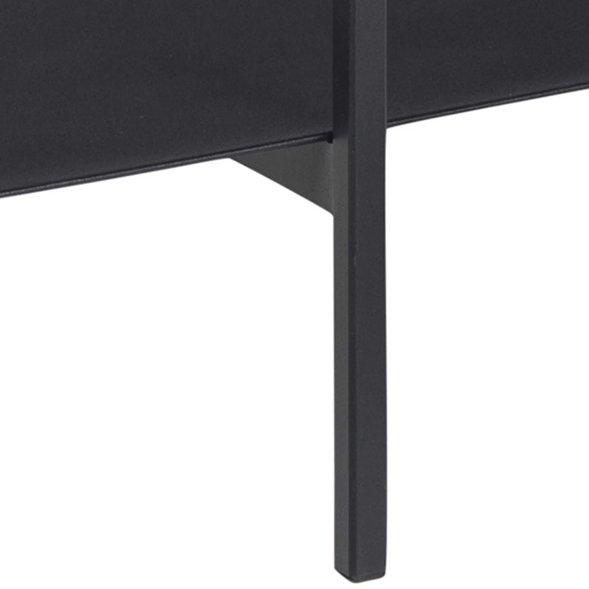 Angus Rechteckiger Couchtisch - Esche schwarz Melamin | 115x60x40cm