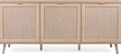 Anrichte Bilal 150cm 3 Türen - Eiche/rafia