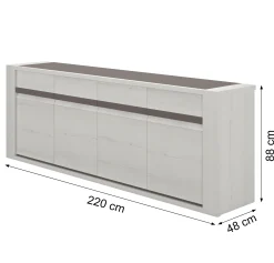 Anrichte Marceau | 220 x 48 x 88 cm | Helvezia Oak Design