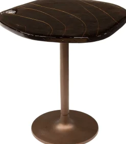 Antiker Kupfer Eclipse S Beistelltisch - Glasplatte