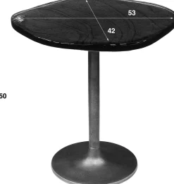Antiker Kupfer Eclipse S Beistelltisch - Glasplatte