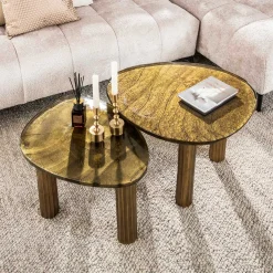 Antik Gold Eclipse L Couchtisch