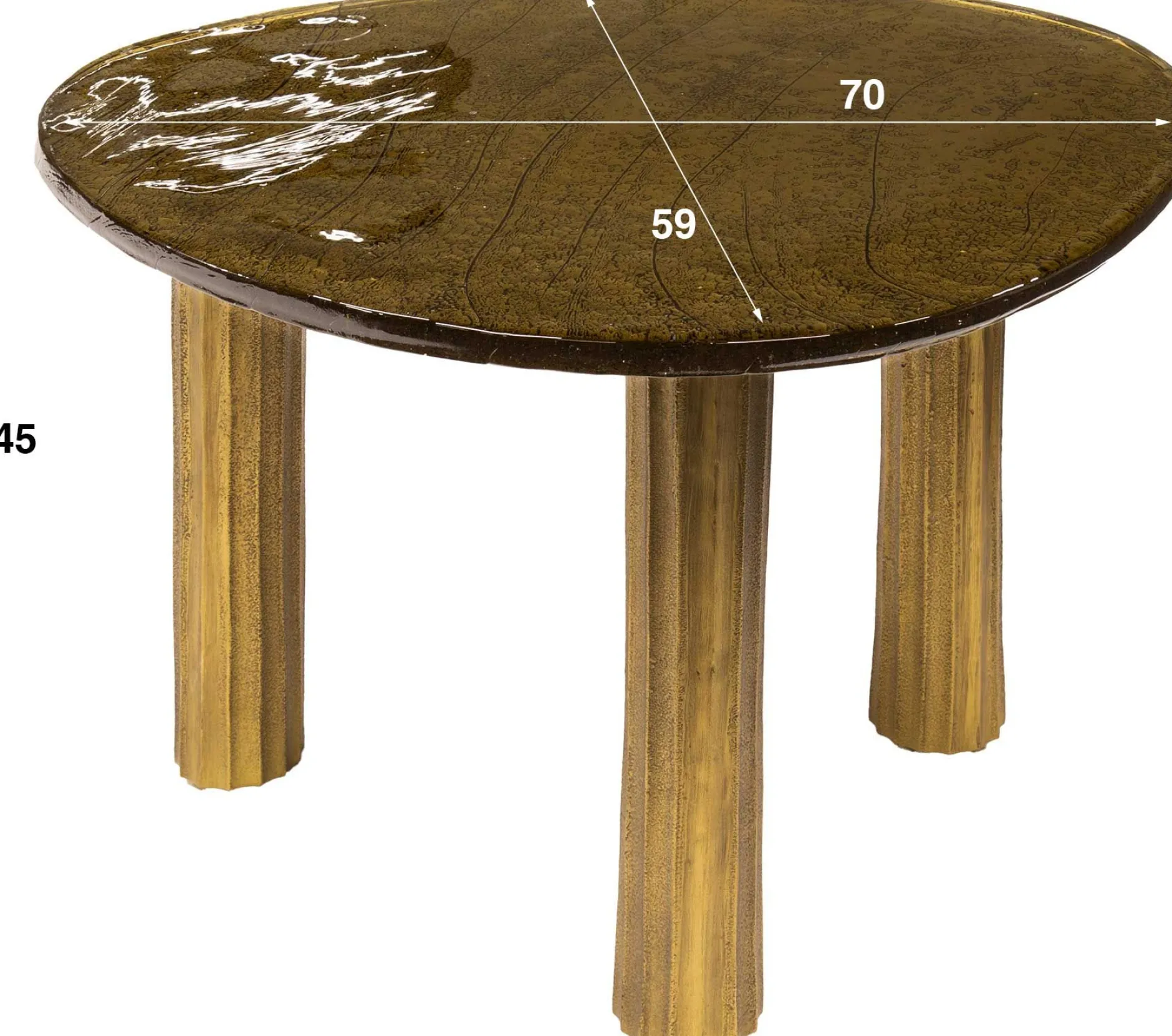 Antik Gold Eclipse L Couchtisch