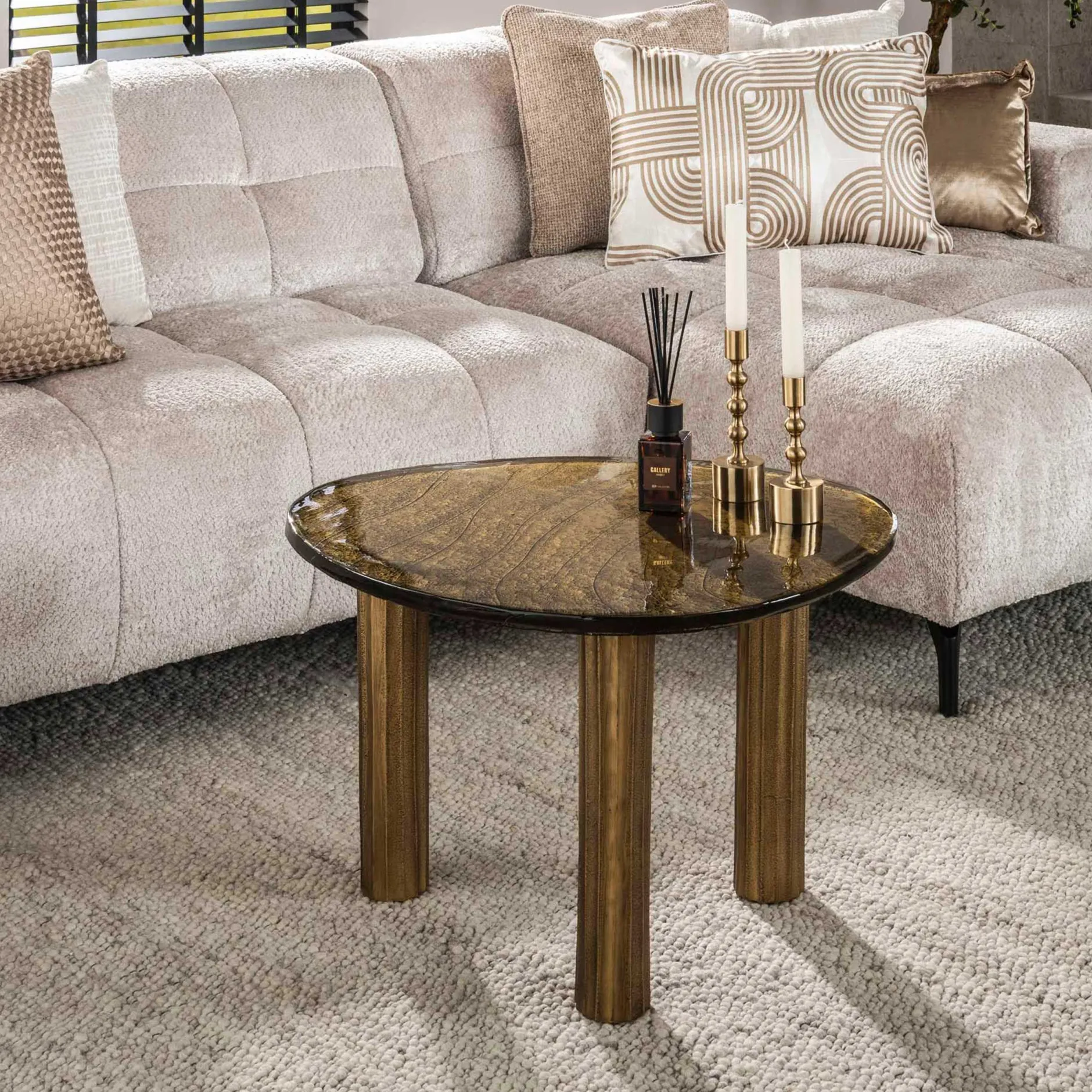 Antik Gold Eclipse L Couchtisch
