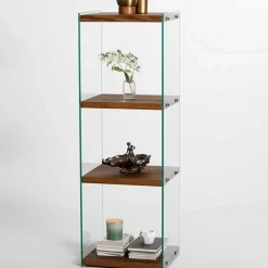 Aqua 3 Bücherregal | GEHÄRTETES GLAS | Natürlich