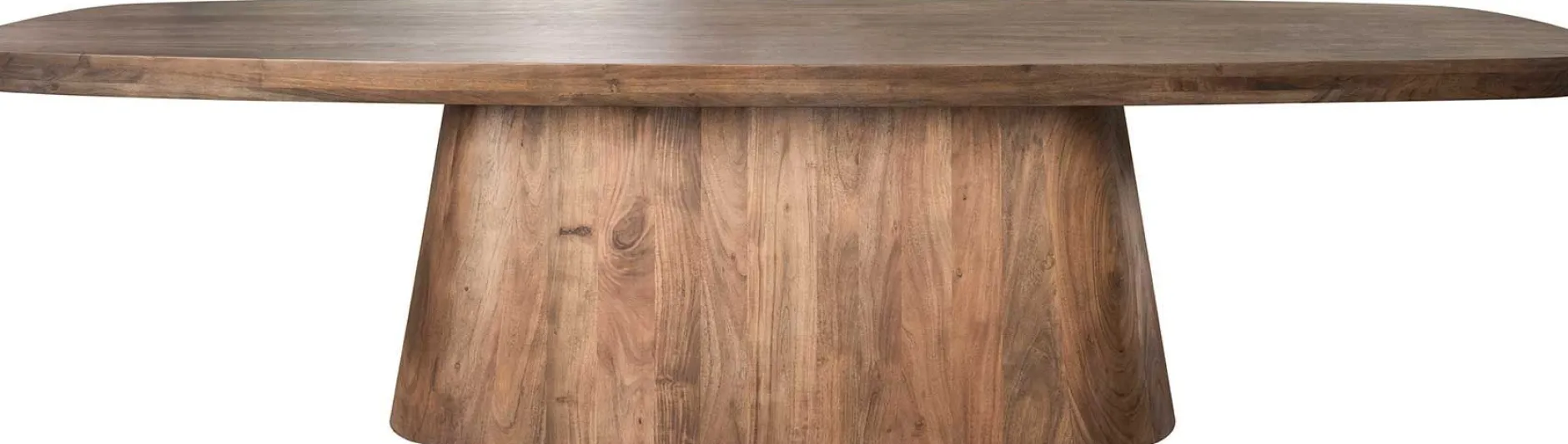 Arcadia Oval Esstisch 300cm - Massiv Akazie Drift Braun