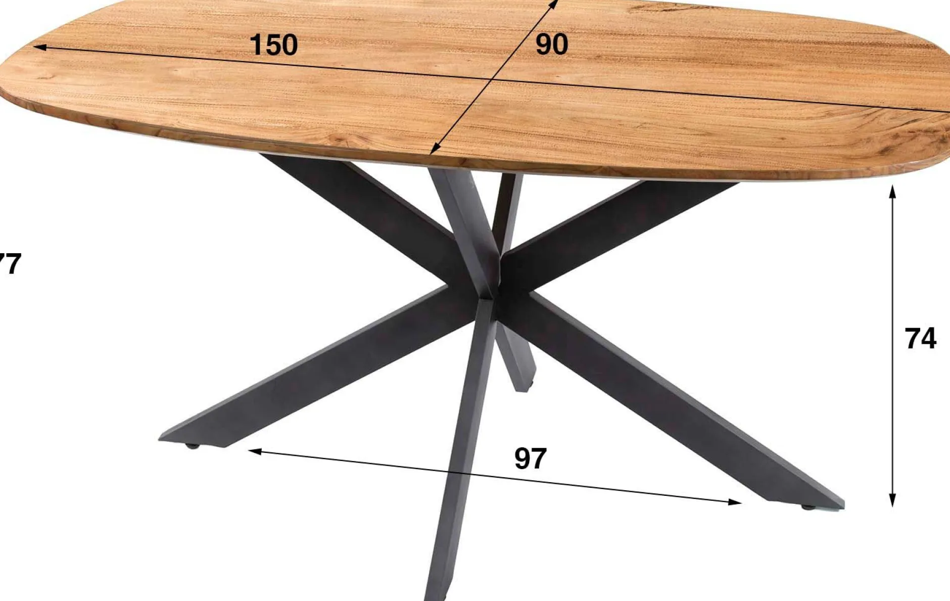 Arhus Massiv 150 cm Esstisch - Akazienholz