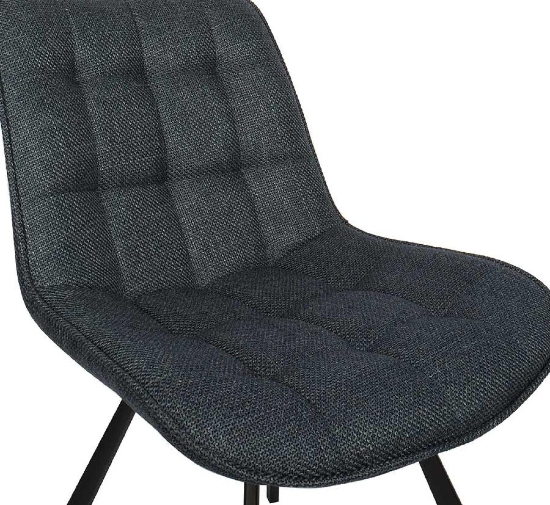 Ariba Dunkelblauer Stoffstuhl mit Metallfüßen | 80 x 51 x 61 cm