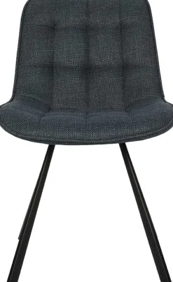 Ariba Dunkelblauer Stoffstuhl mit Metallfüßen | 80 x 51 x 61 cm