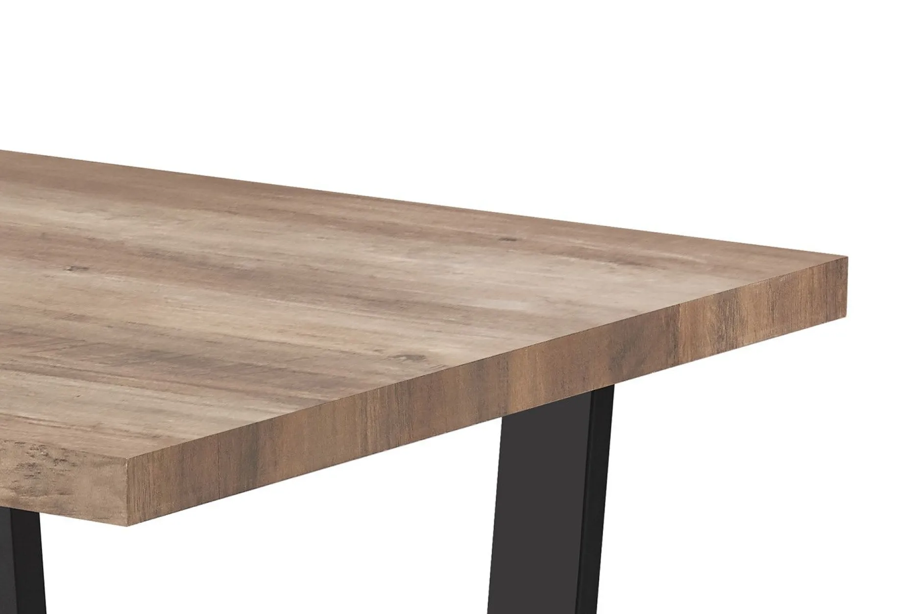 Armin 180cm Mango Dekotisch mit Metallfüßen - H75 x B180 x T90 cm