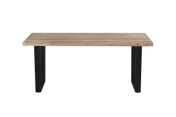 Armin 180cm Mango Dekotisch mit Metallfüßen - H75 x B180 x T90 cm