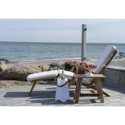 Arrecife Deckchair Cushion - Weiße Baumwolle | Komfortables Kissen für Liegestühle
