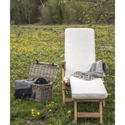 Arrecife Deckchair Cushion - Weiße Baumwolle | Komfortables Kissen für Liegestühle