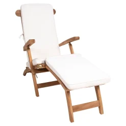 Arrecife Deckchair Cushion - Weiße Baumwolle | Komfortables Kissen für Liegestühle
