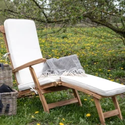 Arrecife Deckchair Cushion - Weiße Baumwolle | Komfortables Kissen für Liegestühle