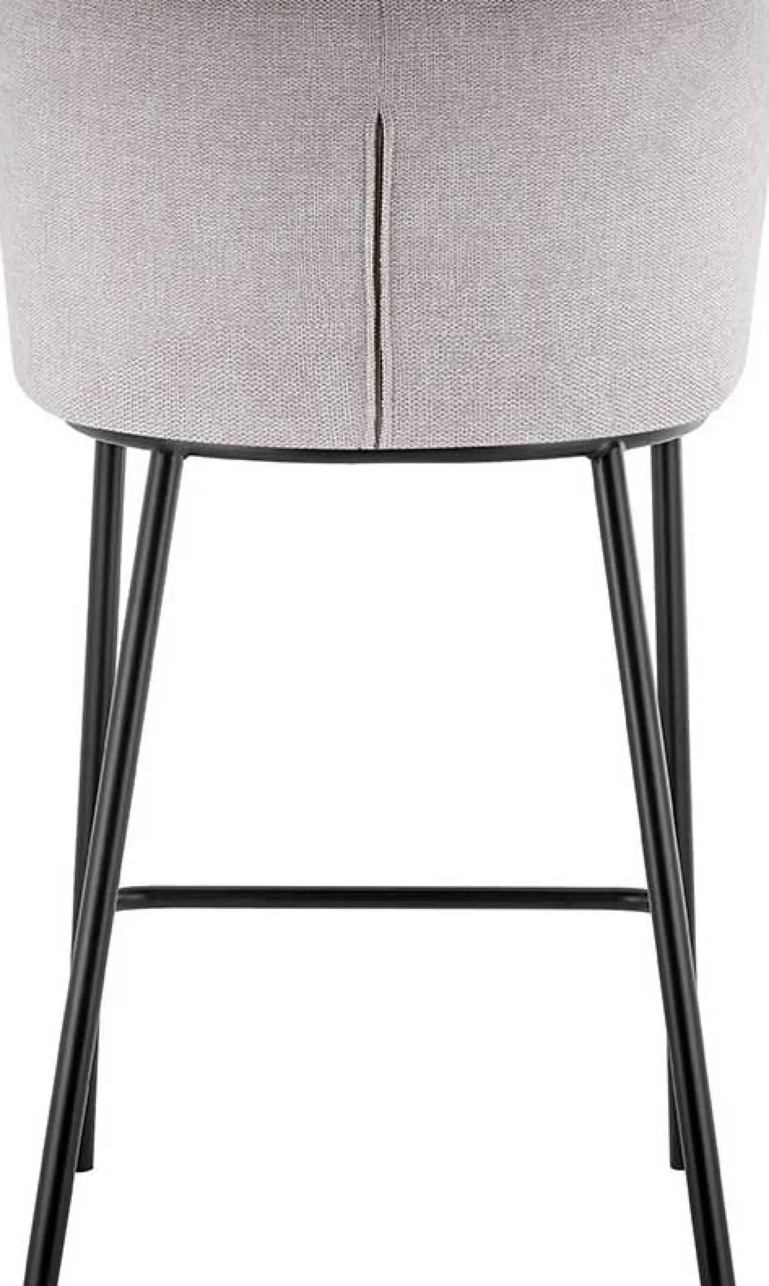 Arthur" Beigefarbener Stoff-Thekenstuhl | Metallbeine | 88.5x53x50.5cm