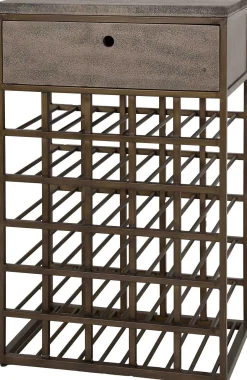 Artisan Ferro Weinschrank mit Schublade in Antique Bronze