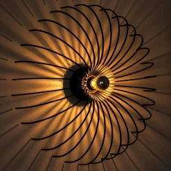 Aspendos Wandleuchte | METALLGEHÄUSE | Schwarz