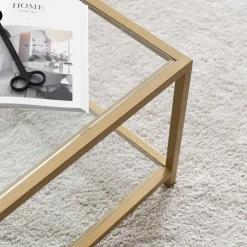 Astro Couchtisch | METALLRAHMEN | Gold