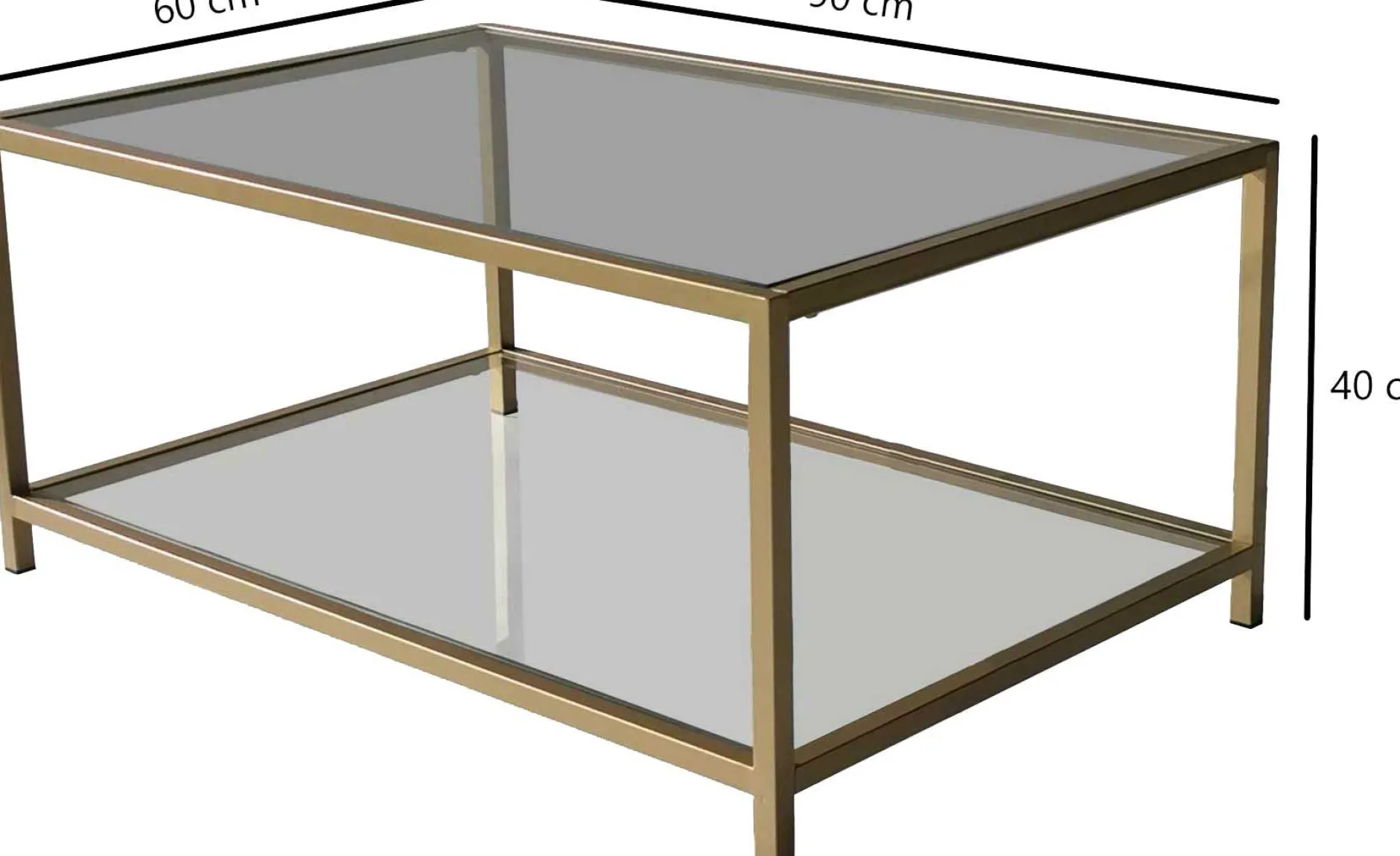 Astro Couchtisch | METALLRAHMEN | Gold