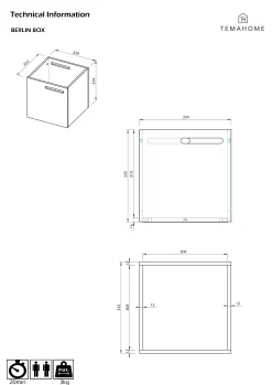 Aufbewahrungsbox Berkeley - schwarz