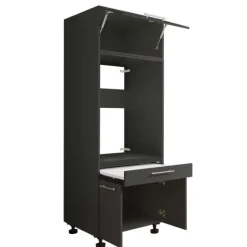 Aufsatzschrank für Waschmaschine Laundreezy | 68 x 68 x 38 cm | Schwarz