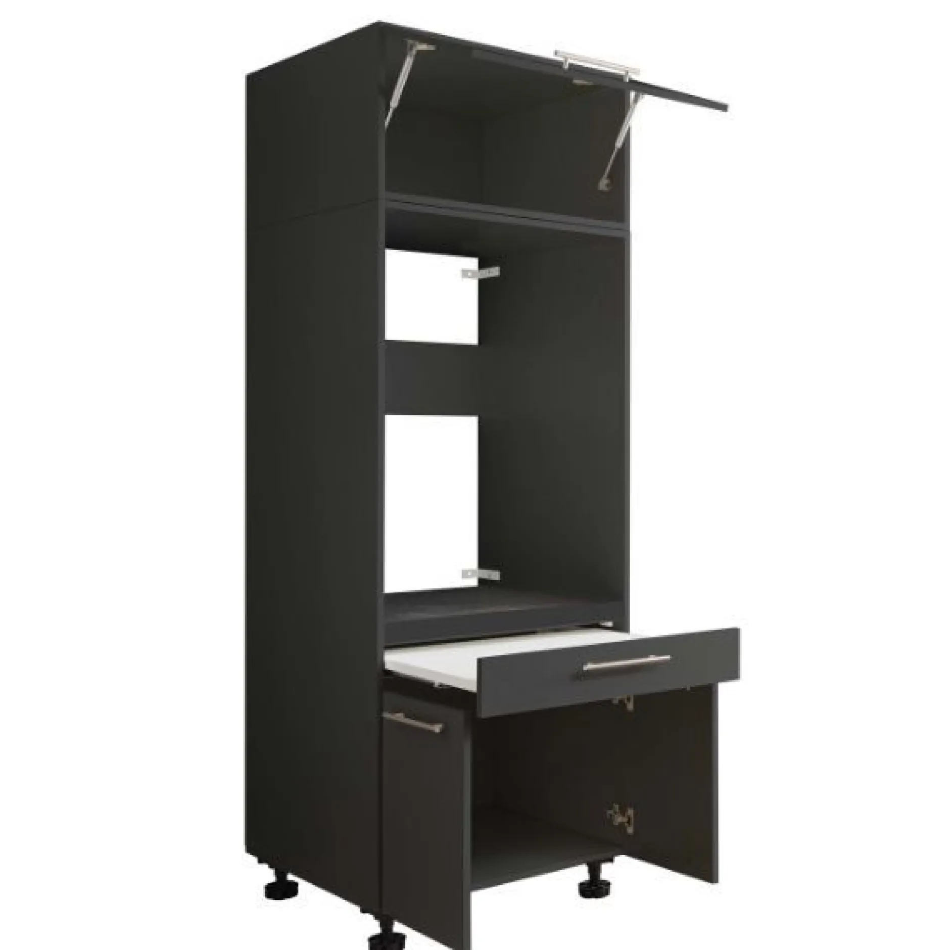Aufsatzschrank für Waschmaschine Laundreezy | 68 x 68 x 38 cm | Schwarz