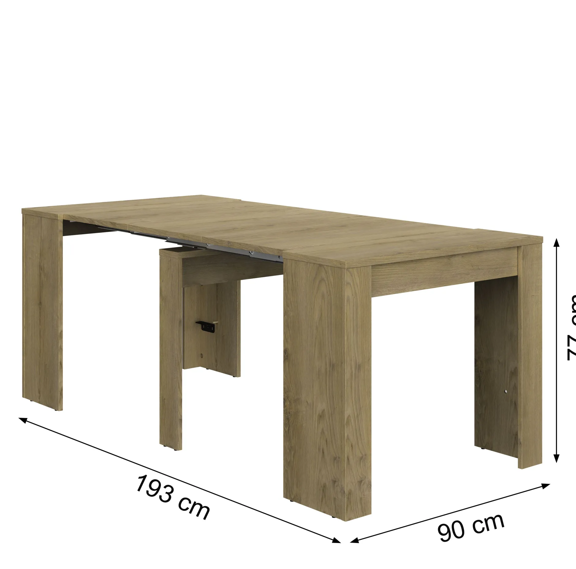 Ausziehbare Konsole Di María | 58 x 90 x 77 cm | Eiche Silva Design