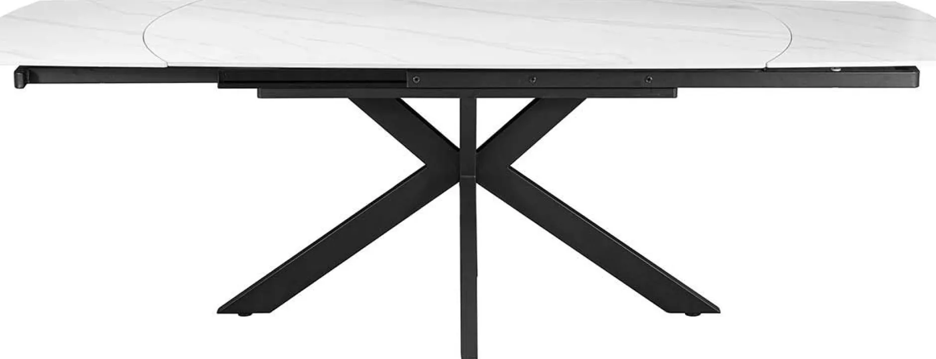 Ausziehbarer Esstisch Aries - 160/240x90x77cm - gesinterter Stein - Marmor