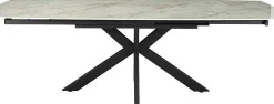 Ausziehbarer Esstisch Aries - 160/240x90x77cm - gesinterter Stein - beige