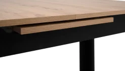 Ausziehbarer Esstisch Birma - 125/165x80x75cm - Artisan Eiche/schwarz