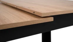 Ausziehbarer Esstisch Birma - 125/165x80x75cm - Artisan Eiche/schwarz